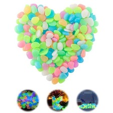 Lot de 400 galets lumineux multicolores phosphorescents pour enfants - Pierre...