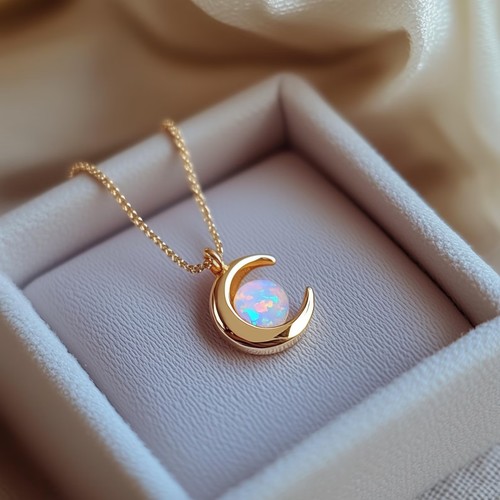 Pendentif croissant lune - pendentif, de