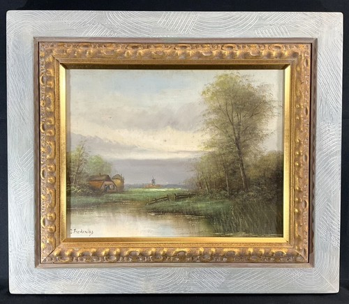 Tableau ancien huile paysage