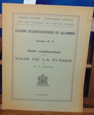 Roule étude complémentaire sur les thons de la Tunisie...