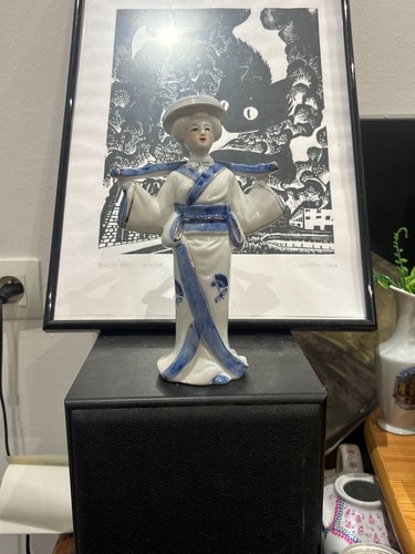 Vintage porcelain geisha - vintage,