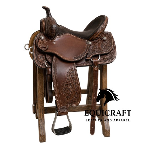 Selle western cuir fait - selle,