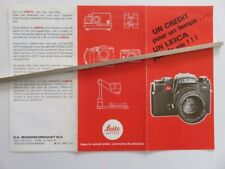 322 - Dépliant tarif et crédit pour Appareils Leica /Pradovit/Trinovid/Focomat