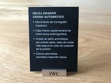 Plaque IWC Montre Aviateur