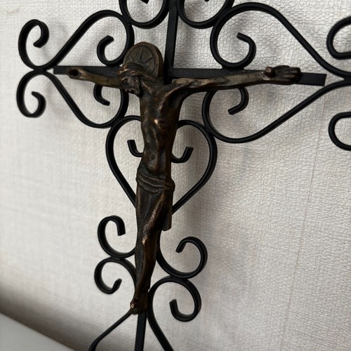 Bronze christ fer forge - bronze,