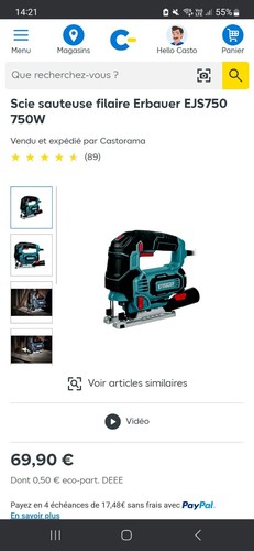 Scie sauteuse pendulaire 750w - sauteuse,