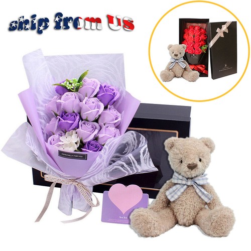 Soap rose teddy bear doll - bear,