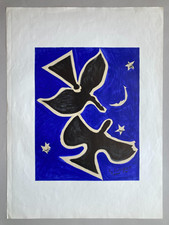[AFFICHE] Georges BRAQUE : Oiseaux. Rare épreuve avant la lettre 1961 [MOURLOT]