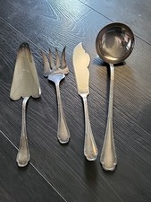 PELLE A GÂTEAUX FOURCHETTE SERVICE LOUCHE COUTEAUX  ERCUIS TRIANON RUBANS