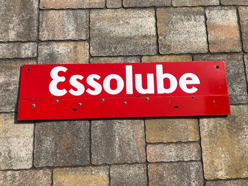 Ancienne plaque emaillee esso - ancienne,