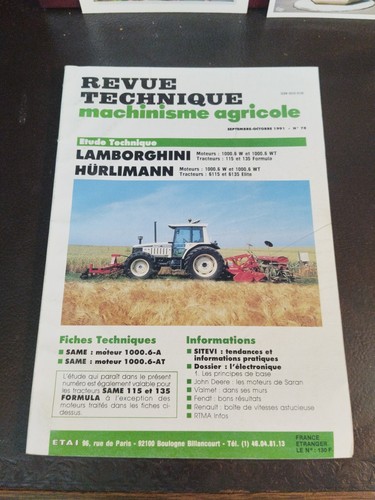 Revue technique machinisme - revue,