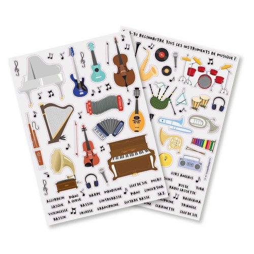 Gommettes instruments de - -,