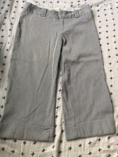 banana republic Size 0 Petite Blue And White Striped Capris, Work, Dress, Casual