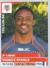253 YANNICK NYANGA # STADE TOULOUSAIN TOP 14 STICKER PANINI RUGBY 2015