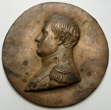 FRANCE - Médaille / Plaque Napoléon Bonaparte Uniface - Bronze