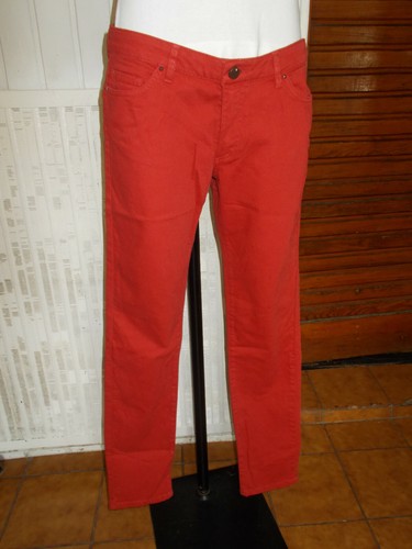 Pantalon jeans rouge slim - jeans,