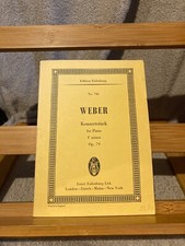 Weber Konzertstück piano orchestre partition orchestre conducteur Eulenburg 746