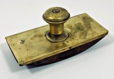 Ancien tampon buvard laiton Presto Antique rocker ink blotter