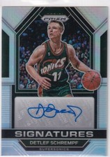 2022-23 Panini Prizm NBA Numéro Sig-Dls Detlef Schrempf Auto Silver Réfracteur