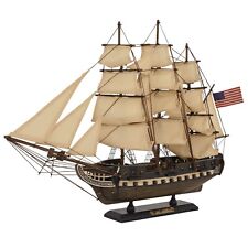 Maquette bateau navire à voile USS Constitution déco style antique sans kit