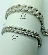Femme Bracelet Argent 925 Pavè Zircons T Diamant Bijou Bracelet Or