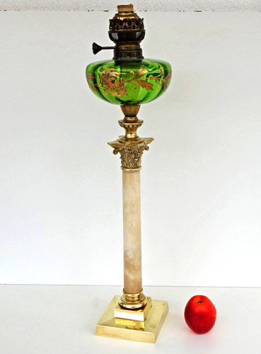 Grande lampe petrole marbre - à,