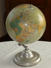 Grand Globe Terrestre Mappemonde Cartes Taride Bd Saint Germain Paris Vintage