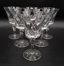 Service six verres vin rouge cristal soufflé taillé Saint-Louis modèle Camargue