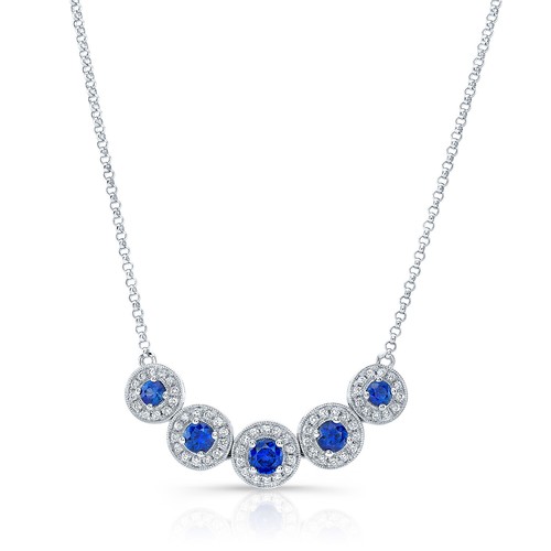 Collier saphir bleu diamant - collier,