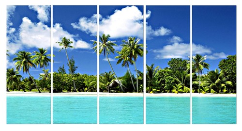Palm tree seascape easy - tree/seascape, 5