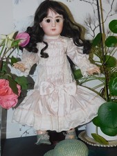 poupée ancienne tête Jumeau, au tampon rouge, bouche fermée, taille 8 -48 cm