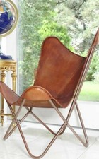 Chaise Pliante Vintage En Cuir