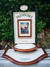 Rare Vintage Présentoir Boutique Lunettes FAÇONNABLE En Bois Et Métal Miroir...