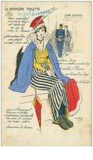 JUSTICE.n°18381.LA DERNIERE TOILETTE.TOQUE MAGISTRAT.....