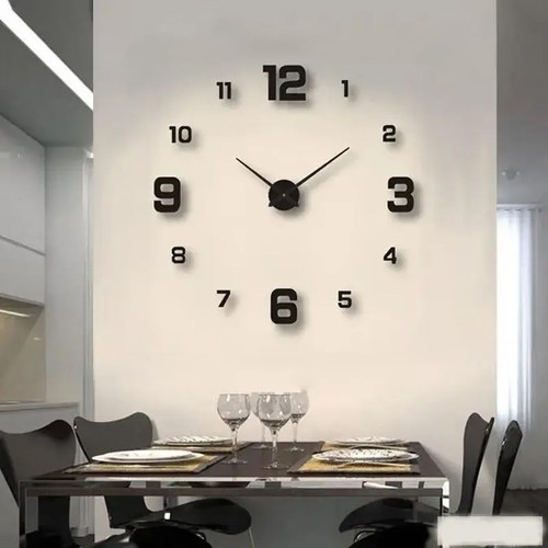 Horloge murale sticker - murale, sans