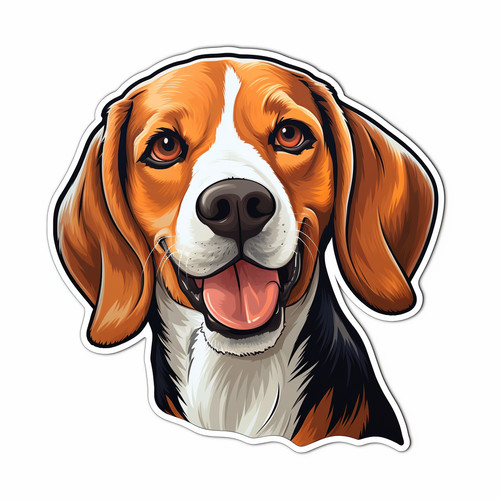Autocollants voiture beagle - autocollants, de