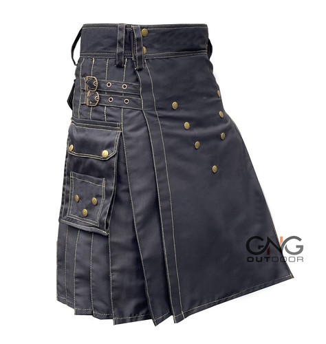 Kilt utilitaire moderne noir - kilt,