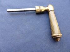 Poignée béquille Corne Laiton ancienne Carré de 7 Porte