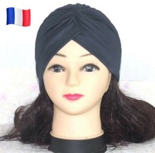 Bonnet turban gris foncé