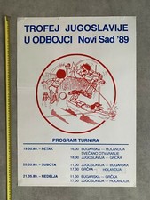Volleyball Yugoslavia trophy novi sad serbia 1989 vintage poster