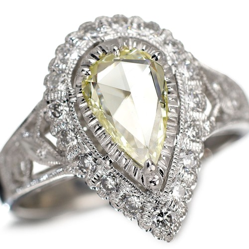 Bague diamant taille - , rose