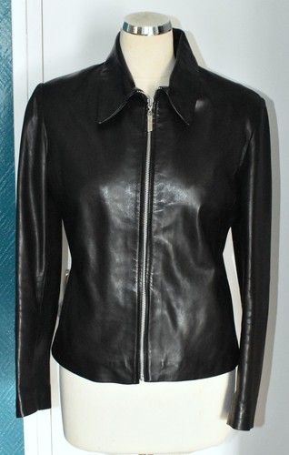 Veste zippée cuir - zippée, en