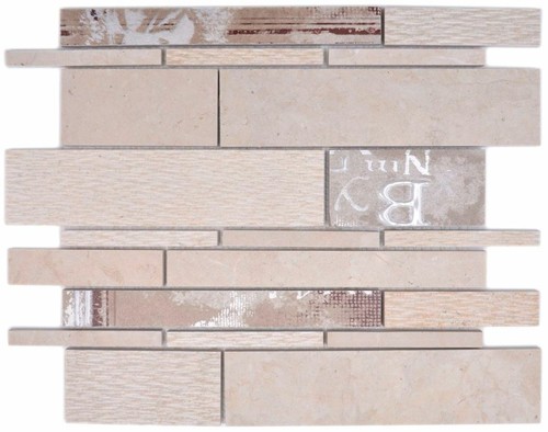 Mosaik marbre tapis - mosaik, brun