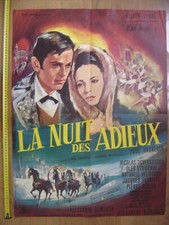 Affiche Cinema 1965 LA NUIT DES ADIEUX Nicolas Tcherkassov Gilles Segal