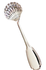 Nice CHRISTOFLE GODRONS Sugar Ladle 17cm Cuiller à sucre Saupoudreuse Brilliant