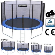 YellooSport Trampoline Tapis Élastique Pour Enfants Ø185 250 310 370 CM BLEU