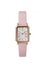 Timex femme bracelet en cuir rose robe montre TW2Y01100