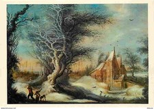 Art - Peinture - Ecole Flamande - Maître des Paysages d'Hiver - Paysage au Bûche