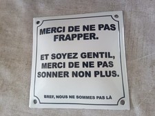 Plaque émaillée bombée
