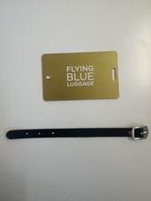 Air France KLM Gold Luggage Tag Etiquette Bagage